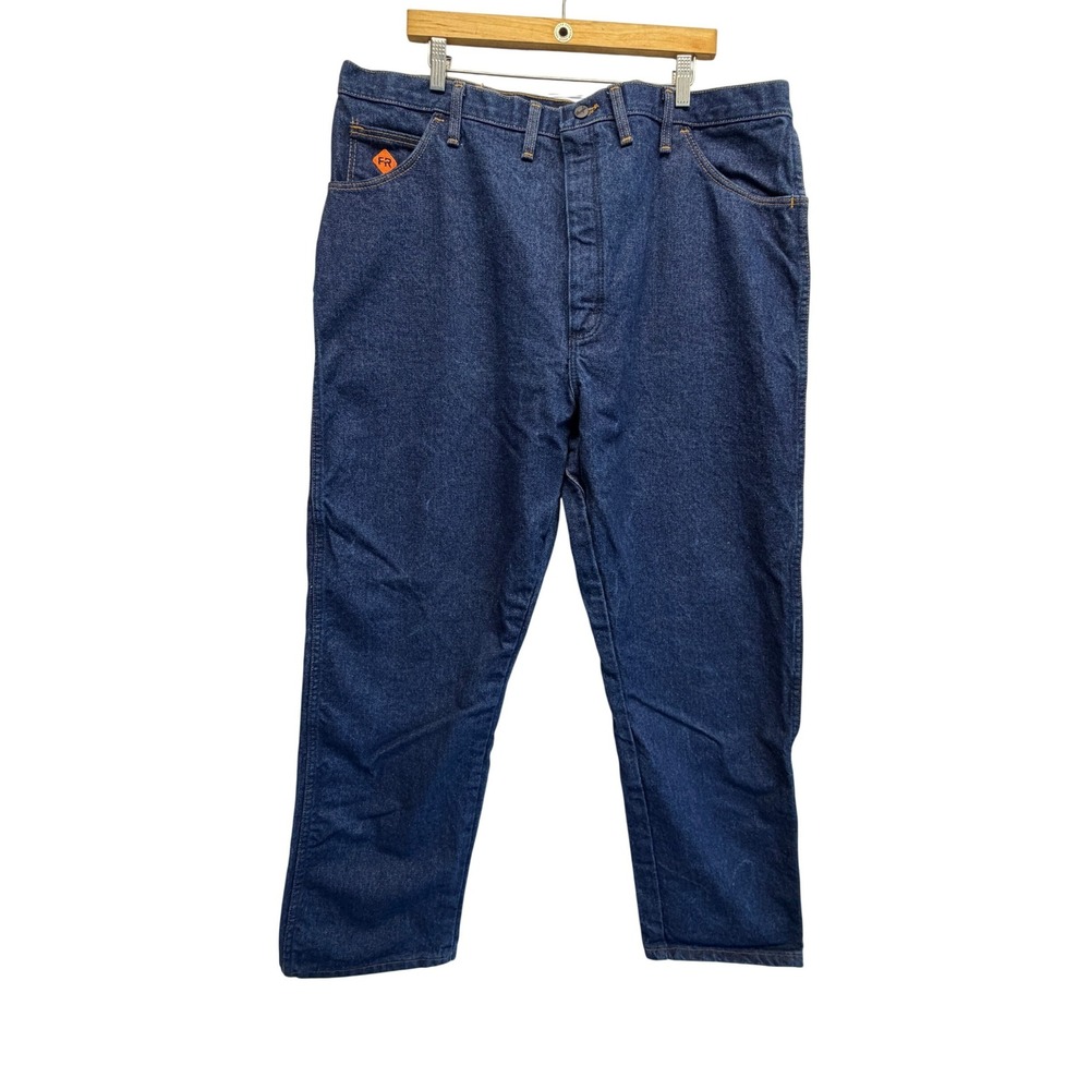 Wrangler FR Flame Resistant Relaxed Fit Jeans Dark Wash Denim 44x32 FR31MWZ Mens